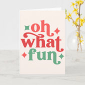Oh, was Spaß - Feiertage-Typografie Karte (Gelbe Blume)