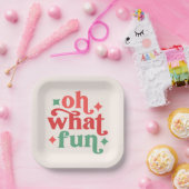 Oh, was Spaß - Feiertage-Typografie Pappteller (Party)
