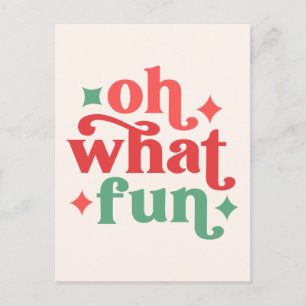 Oh, was Spaß - Feiertage-Typografie Postkarte
