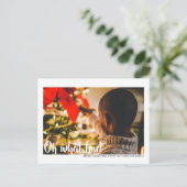 Oh, was Spaß Foto frohe Weihnachten Personalisiert Postkarte (Stehend Vorderseite)