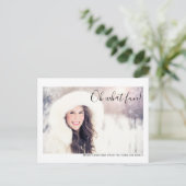 Oh, was Spaß Foto frohe Weihnachten Personalisiert Postkarte (Stehend Vorderseite)