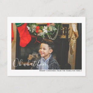 Oh, was Spaß Foto frohe Weihnachten Personalisiert Postkarte