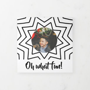 Oh, was Spaß Foto Personalisiert Weihnachten Dreifach Gefaltete Urlaubskarte