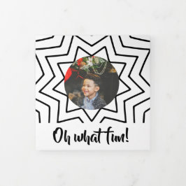 Oh, was Spaß Foto Personalisiert Weihnachten Dreifach Gefaltete Urlaubskarte
