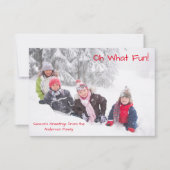 Oh, was Spaß Foto Red Dots - 3x5 Weihnachtskarte Einladung (Vorderseite)