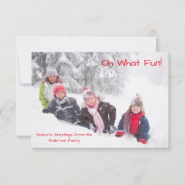 Oh, was Spaß Foto Red Dots - 3x5 Weihnachtskarte Einladung