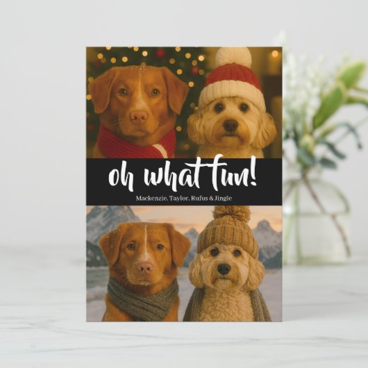 Oh, was Spaß Foto Weihnachten Personalisiert (Stehend Vorderseite)