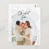 Oh, was Spaß, Foto, Weihnachtsgrüße Postkarte (Vorne/Hinten)