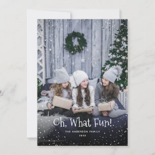 Oh, was Spaß Foto Weihnachtskarte Feiertagskarte