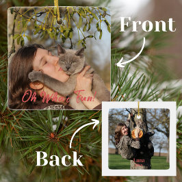 Oh, was Spaß Funny Pet Weihnachten Keramikornament