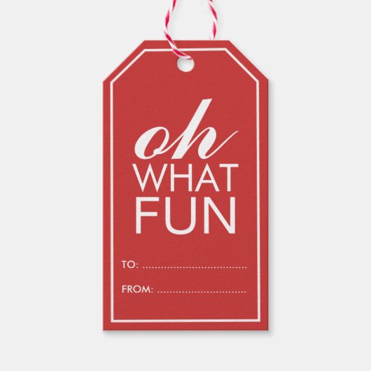 Oh, was Spaß Geschenkanhänger (Vorderseite)