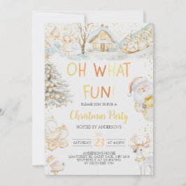 Oh, was Spaß Gold Weihnachten Party Einladung