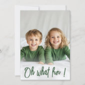 Oh, was Spaß Green Weihnachtskarte | Feiertag Einladung (Vorderseite)