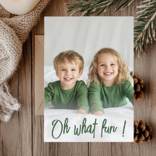 Oh, was Spaß Green Weihnachtskarte   Feiertag Einladung