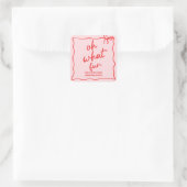 Oh, was Spaß Hand gezeichnet Weihnachten Party Quadratischer Aufkleber (Tasche)