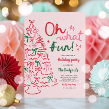 Oh, was Spaß Hand gezogen Weihnachtsfeier