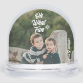 Oh, was Spaß Kinder Foto Weihnachten Schneekugeln (Rückseite)