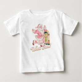 Oh, was Spaß, Mädchen 1. Geburtstag Pink Retro San Baby T-shirt