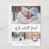 Oh, was Spaß Moderne Pinselschrift Feiertagskarte (Vorderseite)