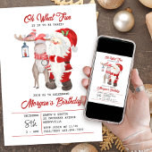 Oh, was Spaß Niedlichen Kinder Weihnachten Geburts Einladung