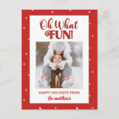 Oh, was Spaß Niedlichen Script Weihnachten Foto (Vorderseite)
