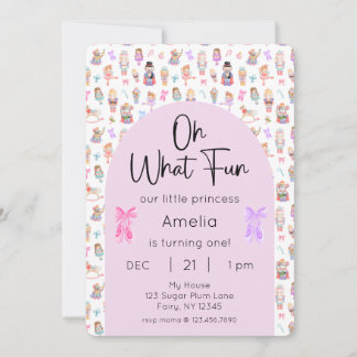 Oh, was Spaß Nutcracker 1. Geburtstag Foto Einladung