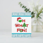 Oh, was Spaß Pickleball Holiday Party Einladung (Stehend Vorderseite)