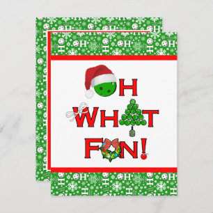 Oh, was Spaß Pickleball Weihnachts-Party Einladung