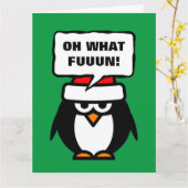 Oh Was Spaß Pinguin Cartoon extra große Weihnachte Karte (Gelbe Blume)