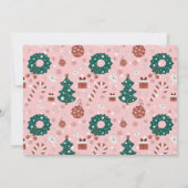 Oh, was Spaß Pink Black Christmas Party Foto Dankeskarte (Rückseite)