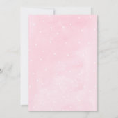 Oh, was Spaß Pink & Silver Winter Schlitten Geburt Einladung (Rückseite)