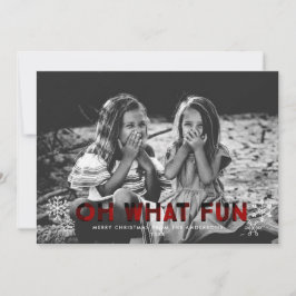 Oh, was Spaß Red Buffalo Karierte Weihnachtskarte Feiertagskarte