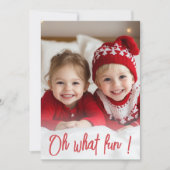 Oh, was Spaß Red Christmas Card | Feiertag Einladung (Vorderseite)