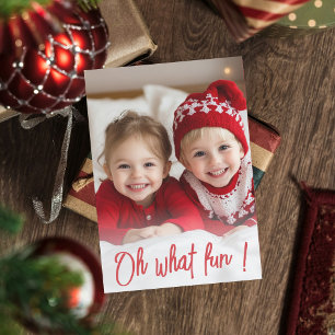 Oh, was Spaß Red Christmas Card Feiertag Einladung