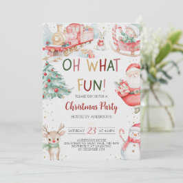 Oh, was Spaß Red Christmas Party Einladung