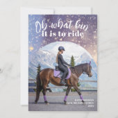 Oh, was Spaß Reiturlaub Fotokarte Feiertagskarte (Vorderseite)