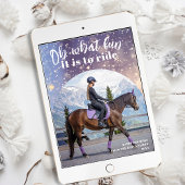 Oh, was Spaß Reiturlaub Fotokarte Feiertagskarte