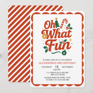 Oh, was Spaß Retro Weihnachten Geburtstag Einladung