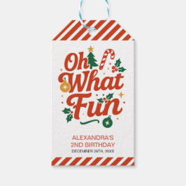 Oh, was Spaß Retro Weihnachten Geburtstag Geschenkanhänger