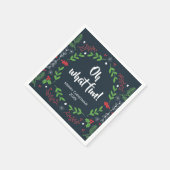 Oh, was Spaß Retro Weihnachtsfeiertag Serviette (Ecke)