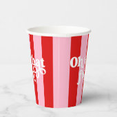 Oh, was Spaß Retro Weihnachtszeitung Cups Pappbecher (Rechts)