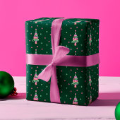 Oh, was Spaß rosa grüne Neon Lights Weihnachtsbaum Geschenkpapier