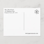 Oh was Spaß Rot mit Schneeflocken und Diagonal Str Postkarte (Rückseite)