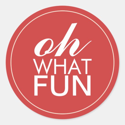 Oh, was Spaß Runder Aufkleber (Vorderseite)