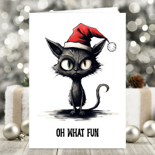 Oh, was Spaß Sarcastic Cat Weihnachten Karte