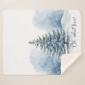 Oh, was Spaß Schnee bedeckt Evergreen Tree Sherpadecke (Vorderseite (Horizontal))