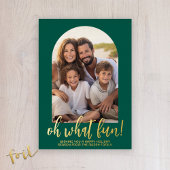 Oh, was Spaß Script - Foto - Moody Green Botanical Folien Feiertagskarte