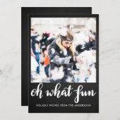 Oh, was Spaß Script Weihnachten | Kopfbrett | Foto (Vorne/Hinten)