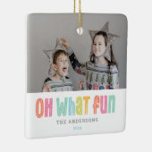 Oh, was Spaß Single Foto Weihnachten Keramikornament (Rechts)