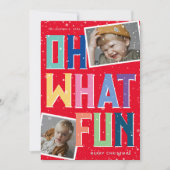 Oh, was Spaß Snow Overlay 2 Foto Weihnachten (Vorderseite)